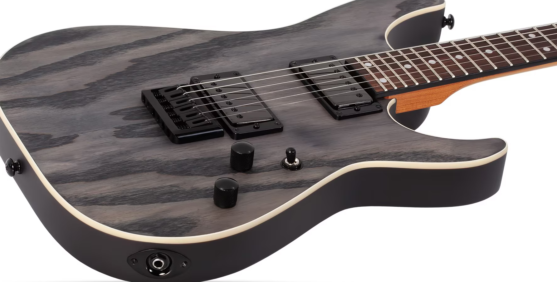Schecter C1 Standard 2h Ht Rw - Charcoal Satin - Guitarra eléctrica con forma de str. - Variation 1