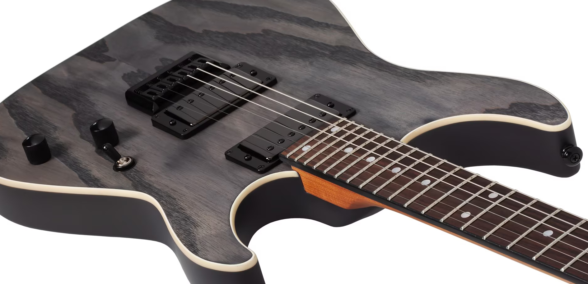 Schecter C1 Standard 2h Ht Rw - Charcoal Satin - Guitarra eléctrica con forma de str. - Variation 2