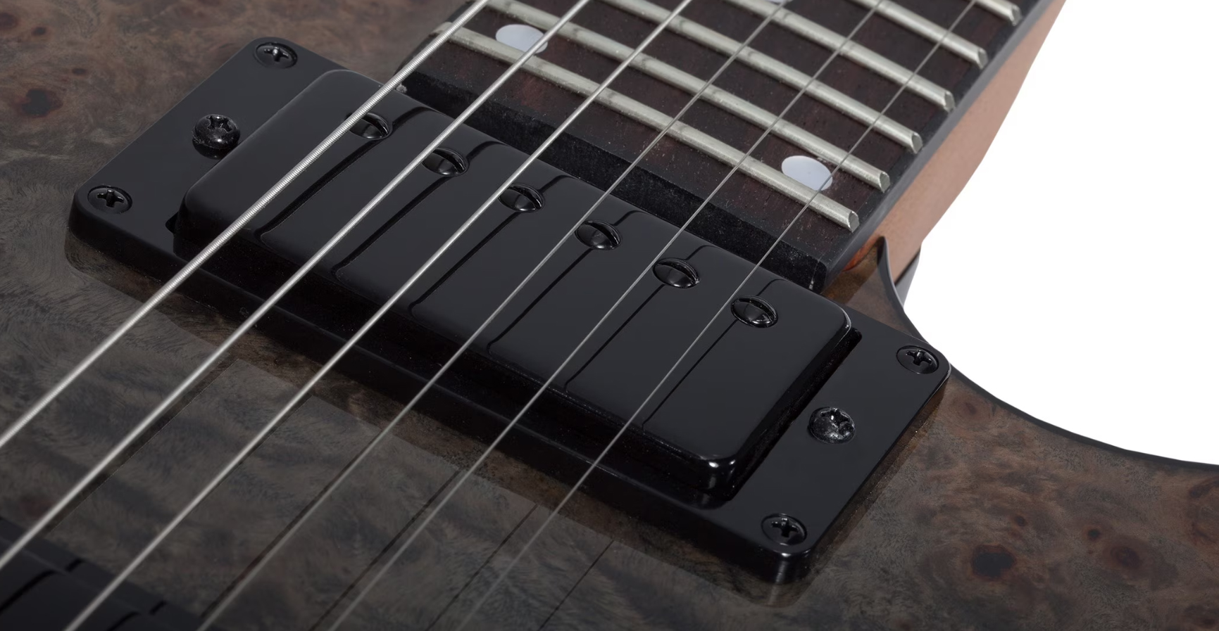 Schecter C1 Standard 2h Ht Rw - Black Fade Burst Burl - Guitarra eléctrica con forma de str. - Variation 4