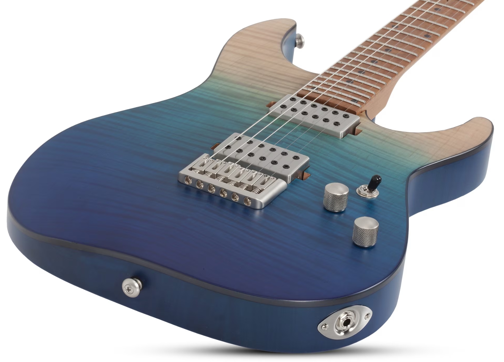 Schecter C1 Standard Plus 2h Ht Mn - Blue Fade - Guitarra eléctrica con forma de str. - Variation 1
