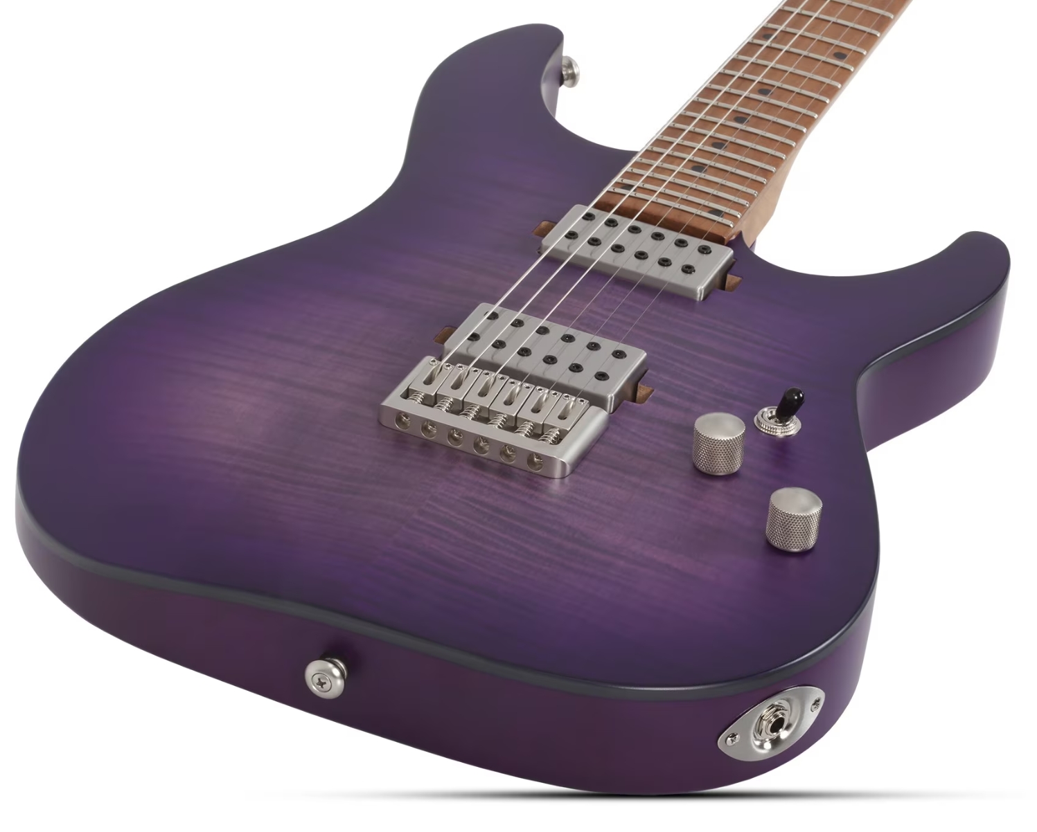 Schecter C1 Standard Plus 2h Ht Mn - Trans Purple Burst - Guitarra eléctrica con forma de str. - Variation 1