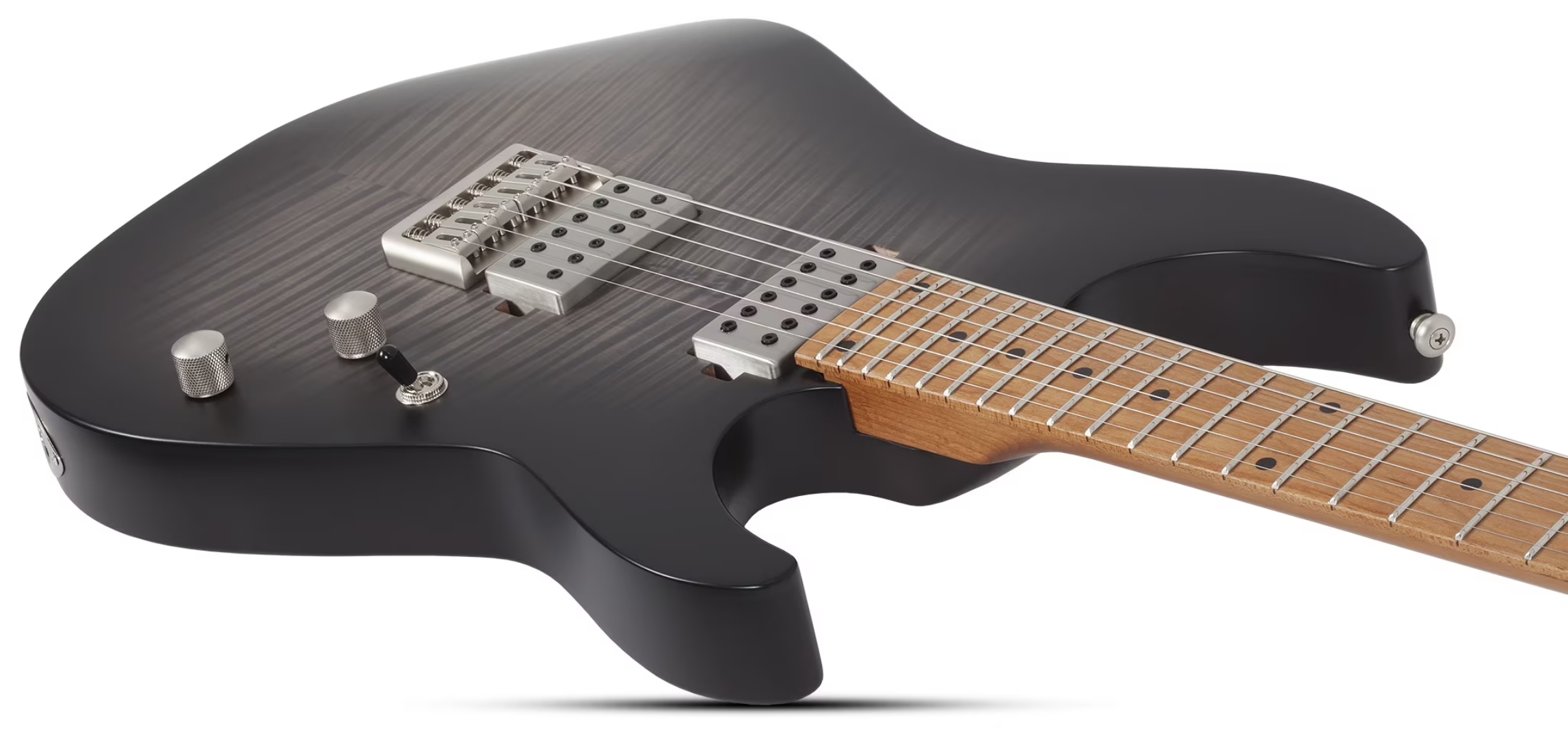 Schecter C1 Standard Plus 2h Ht Mn - Trans Black Burst - Guitarra eléctrica con forma de str. - Variation 2