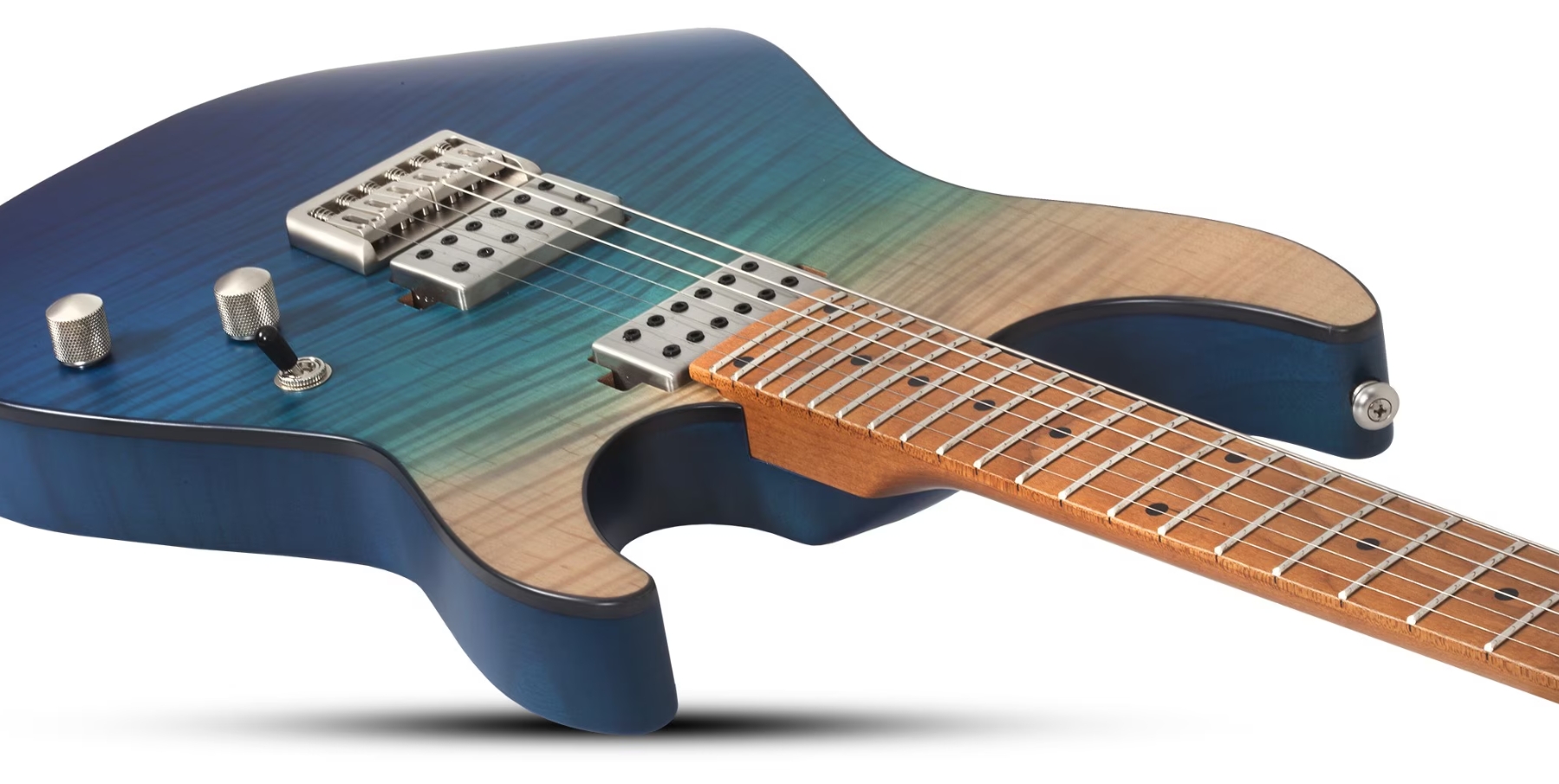 Schecter C1 Standard Plus 2h Ht Mn - Blue Fade - Guitarra eléctrica con forma de str. - Variation 2
