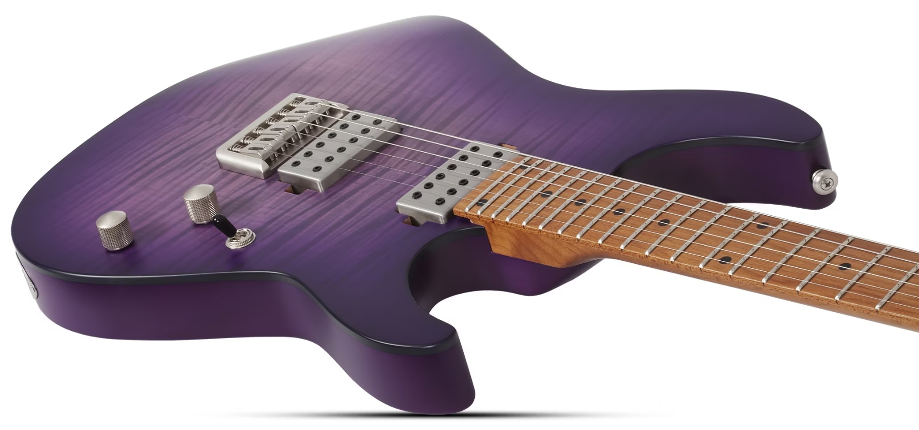 Schecter C1 Standard Plus 2h Ht Mn - Trans Purple Burst - Guitarra eléctrica con forma de str. - Variation 2