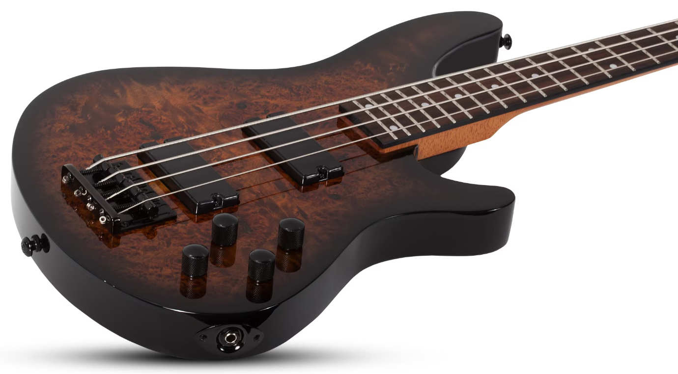 Schecter C4 Standard Rw - Tobacco Burl - Bajo eléctrico de cuerpo sólido - Variation 1