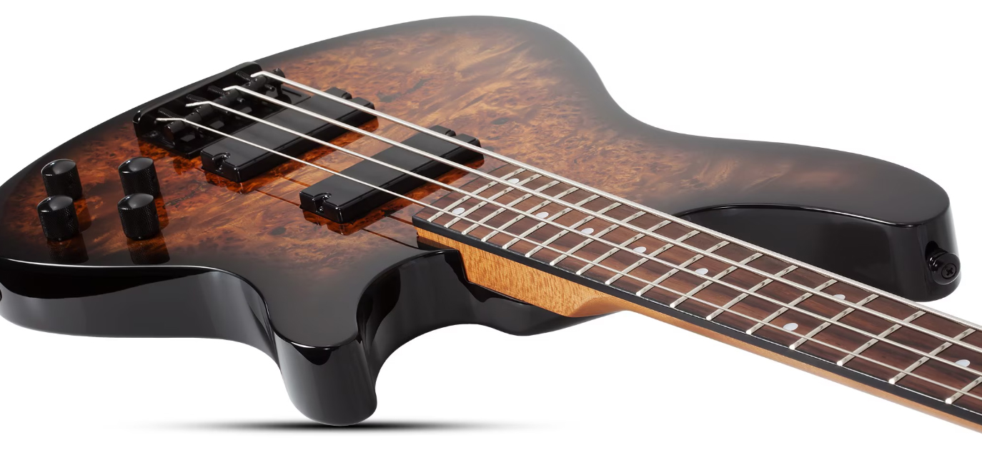 Schecter C4 Standard Rw - Tobacco Burl - Bajo eléctrico de cuerpo sólido - Variation 2
