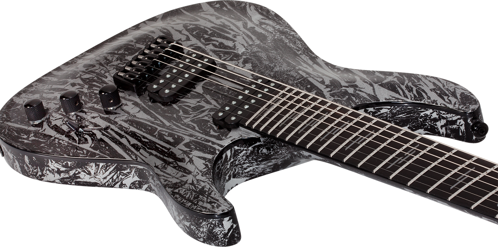 Schecter C7 Multiscale 7c Baryton 2h Ht Eb - Silver Mountain - Multi-Scale Guitar - Variation 3