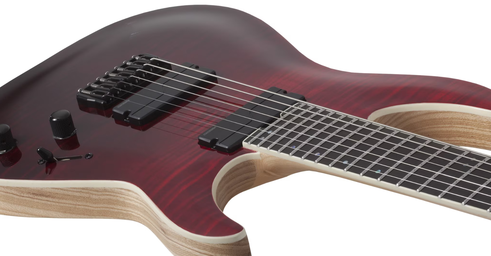 Schecter C7 Sls Elite 7c Baryton 2h Fishman Fluence Ht Eb - Blood Burst - Guitarra eléctrica barítono - Variation 2