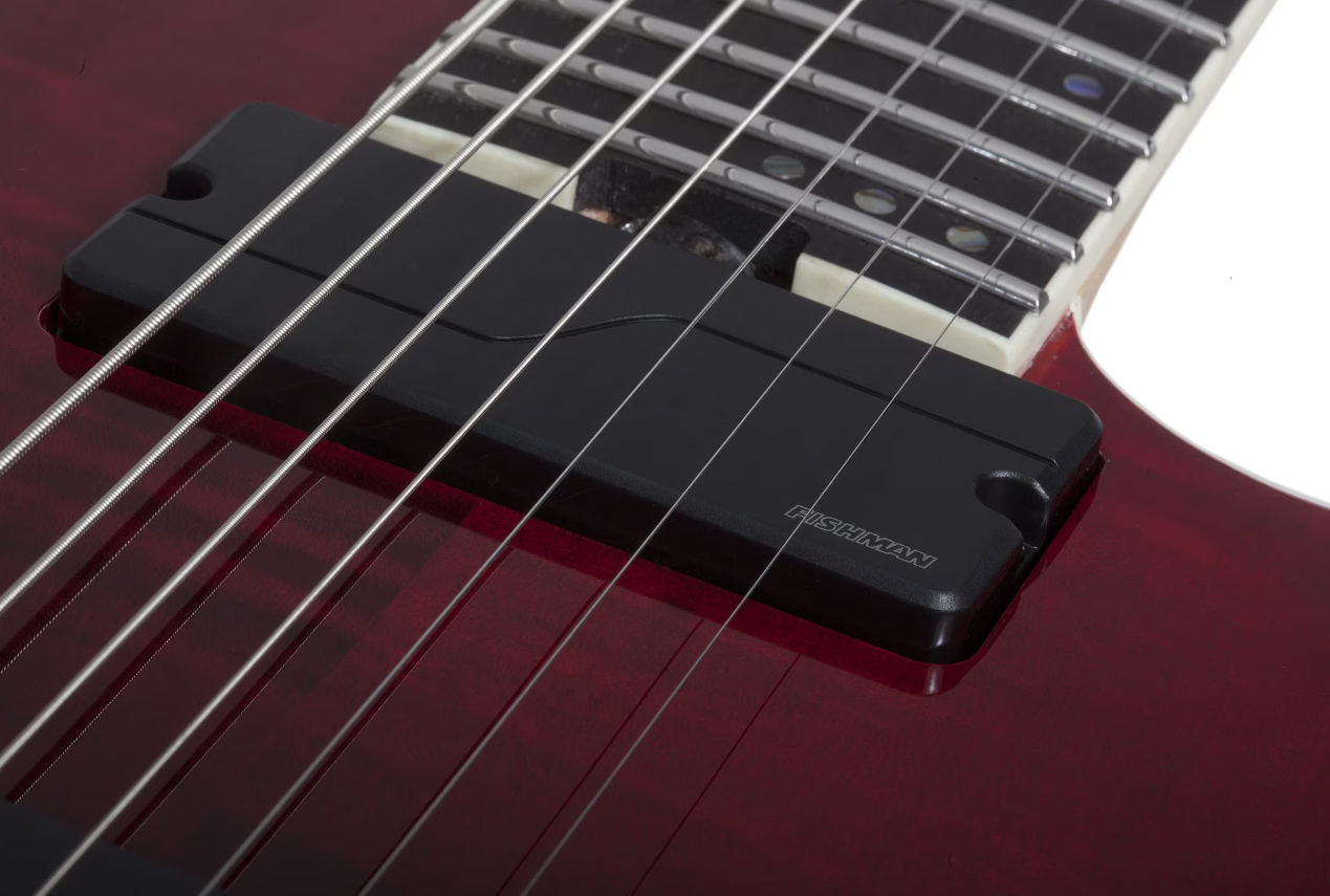 Schecter C7 Sls Elite 7c Baryton 2h Fishman Fluence Ht Eb - Blood Burst - Guitarra eléctrica barítono - Variation 3