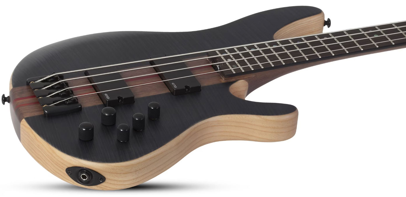 Schecter Charles Berthoud Cb4 Signature Active Eb - See Thru Black Satin - Bajo eléctrico de cuerpo sólido - Variation 1