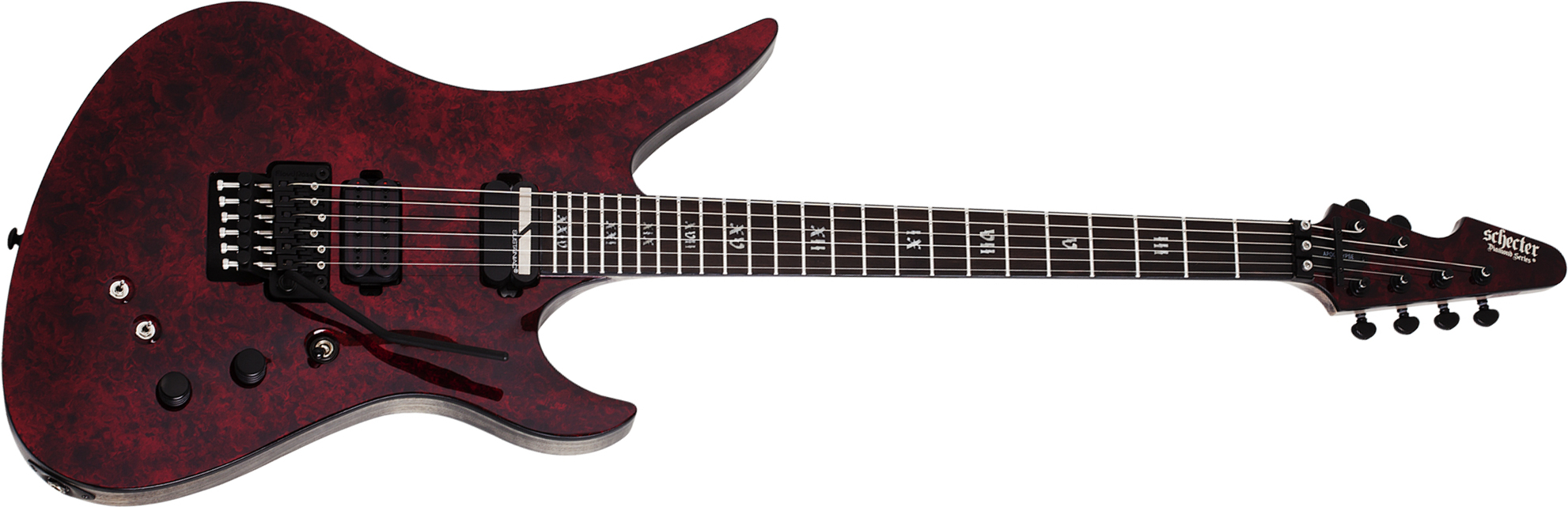 Schecter Avenger Apocalypse Fr S 2h Sustainiac Eb - Red Reign - Guitarra electrica metalica - Main picture