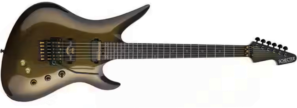 Schecter Avenger Fr-s 50th Ann. 2h Sustainiac Fr Eb - 50th Gold Burst - Guitarra electrica metalica - Main picture