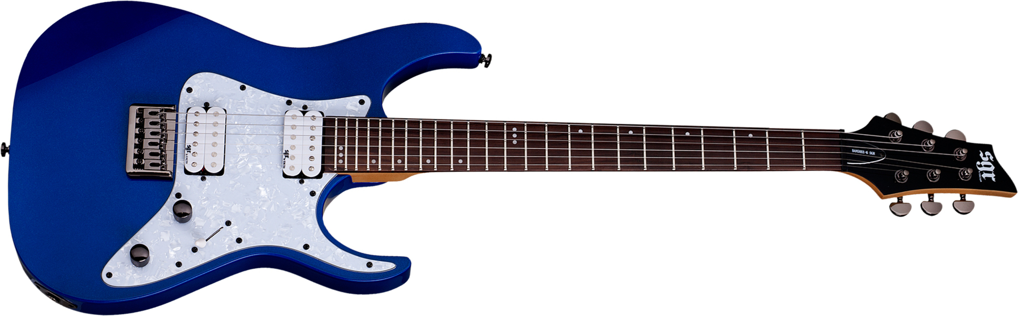Schecter Banshee 6 Sgr 2h Ht Rw - Electric Blue - Guitarra eléctrica con forma de str. - Main picture