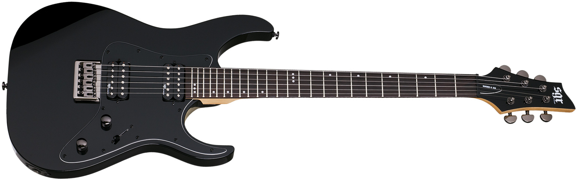 Schecter Banshee 6 Sgr 2h Ht Rw - Gloss Black - Guitarra eléctrica con forma de str. - Main picture