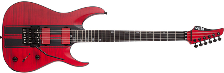 Schecter Banshee Gt Fr Emg 2h Eb - Trans Red - Guitarra eléctrica con forma de str. - Main picture