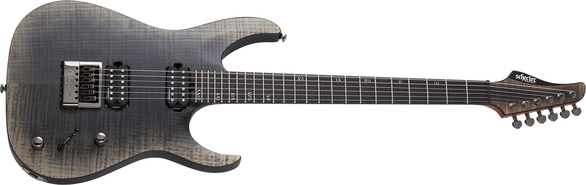 Schecter Banshee Mach-6 Evertune 2h Lundgren Ht Eb - Fallout Burst - Guitarra eléctrica con forma de str. - Main picture