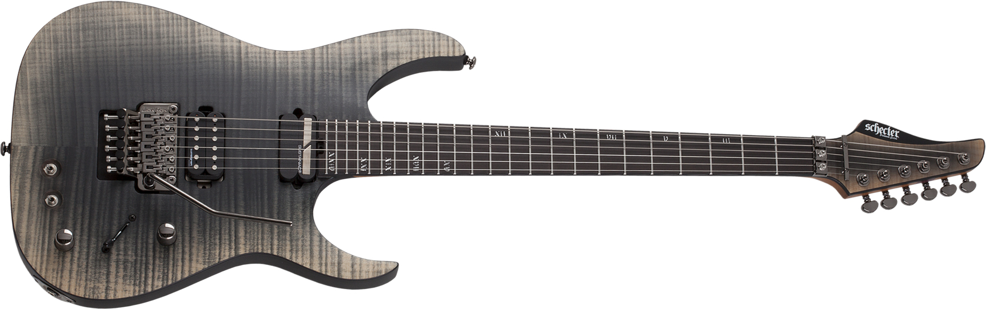 Schecter Banshee Mach-6 Fr S 2h Lundgren Sustainiac Eb - Fallout Burst - Guitarra eléctrica con forma de str. - Main picture