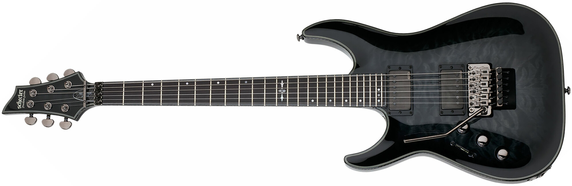 Schecter C-1 Fr Hellraiser Hybrid Lh Gaucher 2h Emg Eb - Trans. Black Burst - Guitarra electrica para zurdos - Main picture