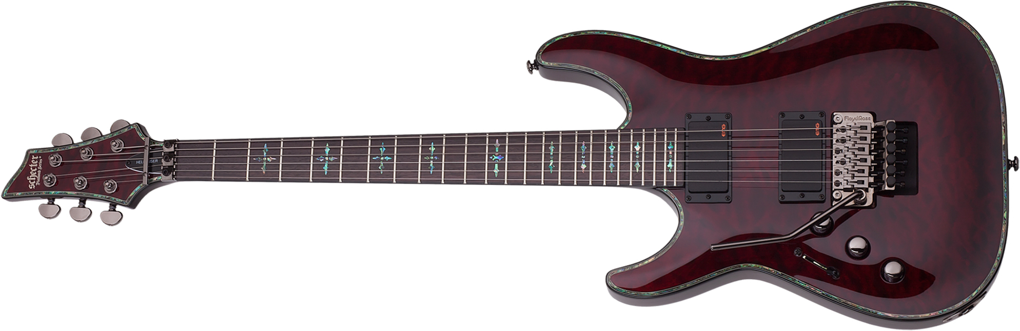 Schecter C-1 Fr Hellraiser Lh Gaucher 2h Emg Rw - Black Cherry - Guitarra electrica para zurdos - Main picture