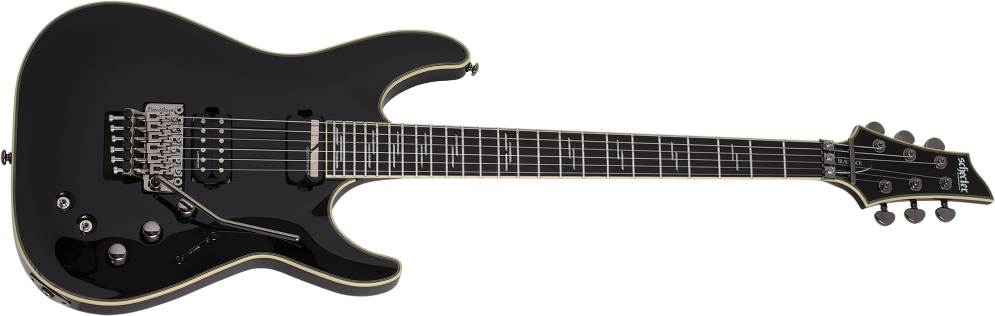 Schecter C-1 Fr S Blackjack 2h Lundgren Sustainiac Eb - Black - Guitarra eléctrica con forma de str. - Main picture