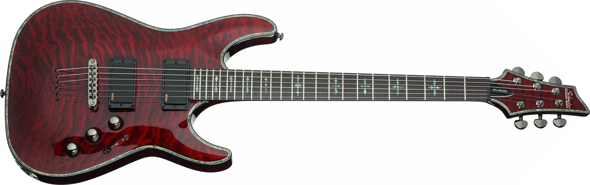 Schecter C-1 Hellraiser 2h Emg Ht Rw - Black Cherry - Guitarra eléctrica con forma de str. - Main picture
