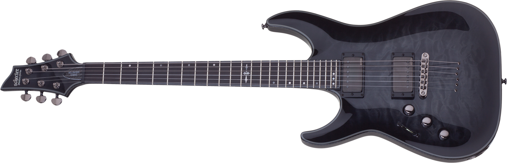 Schecter C-1 Hellraiser Hybrid Lh Gaucher 2h Emg Ht Eb - Trans. Black Burst - Guitarra electrica para zurdos - Main picture