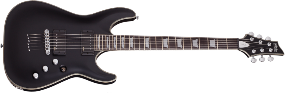Schecter C-1 Platinum 2h Emg Ht Eb - Satin Black - Guitarra eléctrica con forma de str. - Main picture