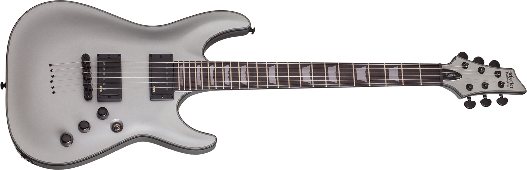 Schecter C-1 Platinum Hh Emg Ht Eb - Satin Silver - Guitarra eléctrica con forma de str. - Main picture