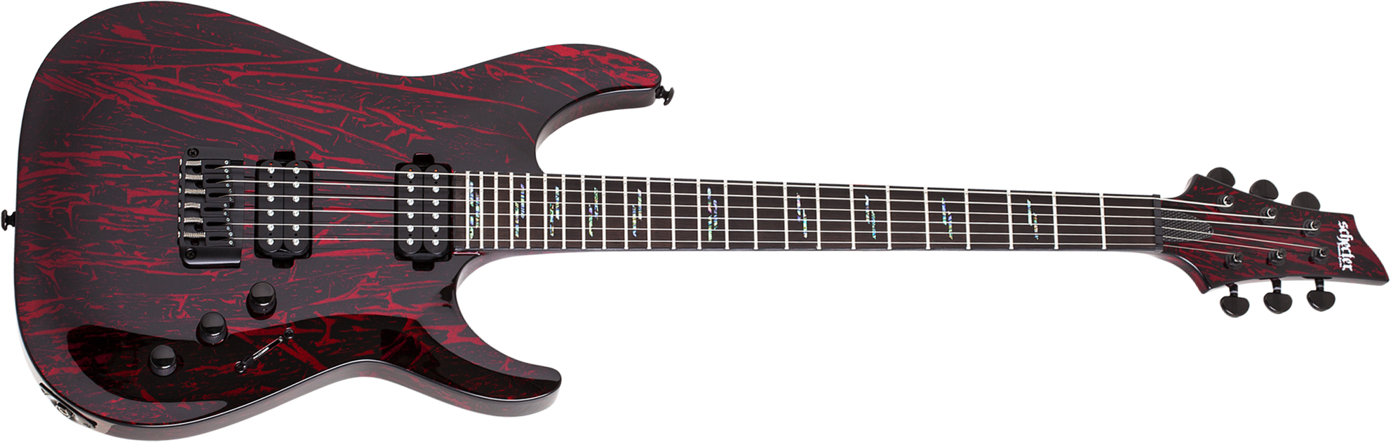 Schecter C-1 Silver Mountain 2h Ht Eb - Blood Moon - Guitarra eléctrica con forma de str. - Main picture