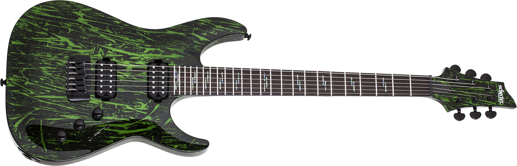 Schecter C-1 Silver Mountain 2h Ht Eb - Toxic Venom - Guitarra eléctrica con forma de str. - Main picture
