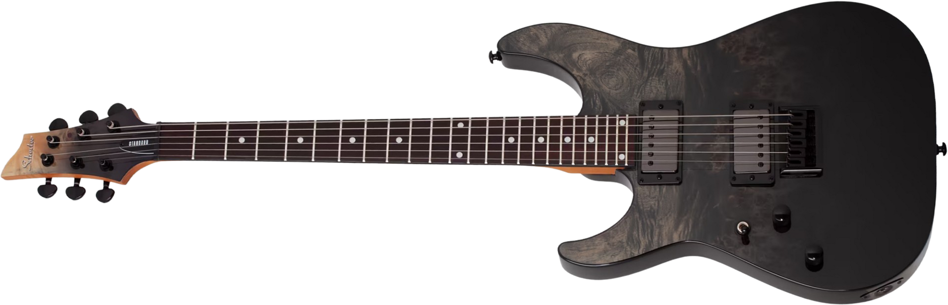 Schecter C-1 Standard Lh Gaucher 2h Ht Rw - Black Fade Burst Burl - Guitarra eléctrica con forma de str. - Main picture