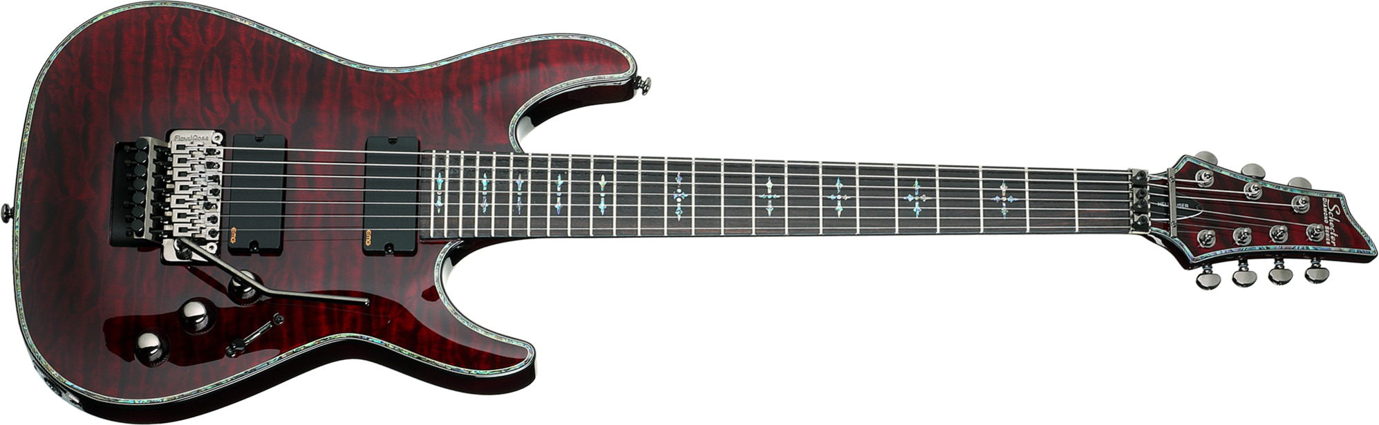 Schecter C-7 Fr Hellraiser 7c 2h Emg Rw - Black Cherry - Guitarra eléctrica de 7 cuerdas - Main picture