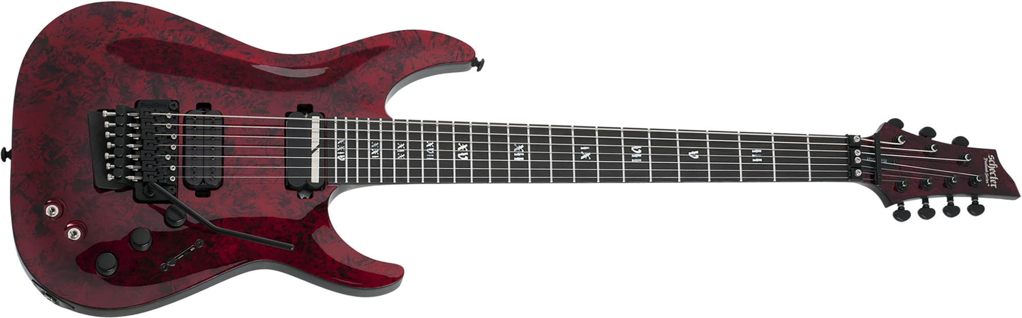 Schecter C-7 Fr S Apocalypse 7c 2h Sustainiac Eb - Red Reign - Guitarra eléctrica de 7 cuerdas - Main picture