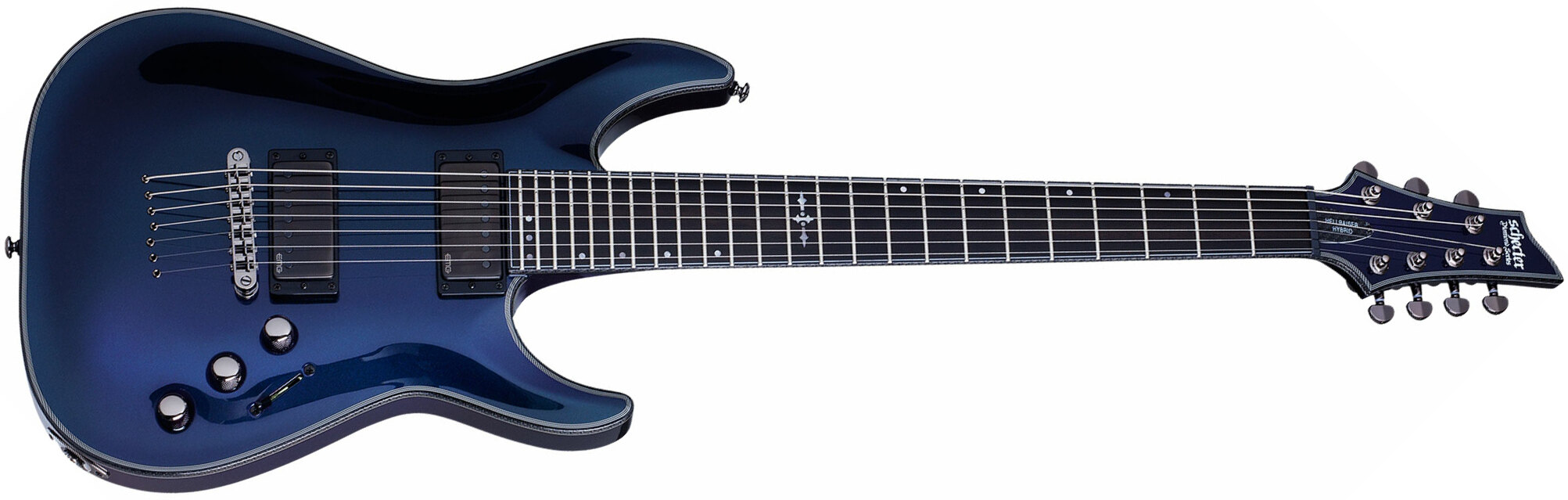 Schecter C-7 Hellraiser Hybrid 7c 2h Emg Ht Eb - Ultra Violet - Guitarra eléctrica de 7 cuerdas - Main picture