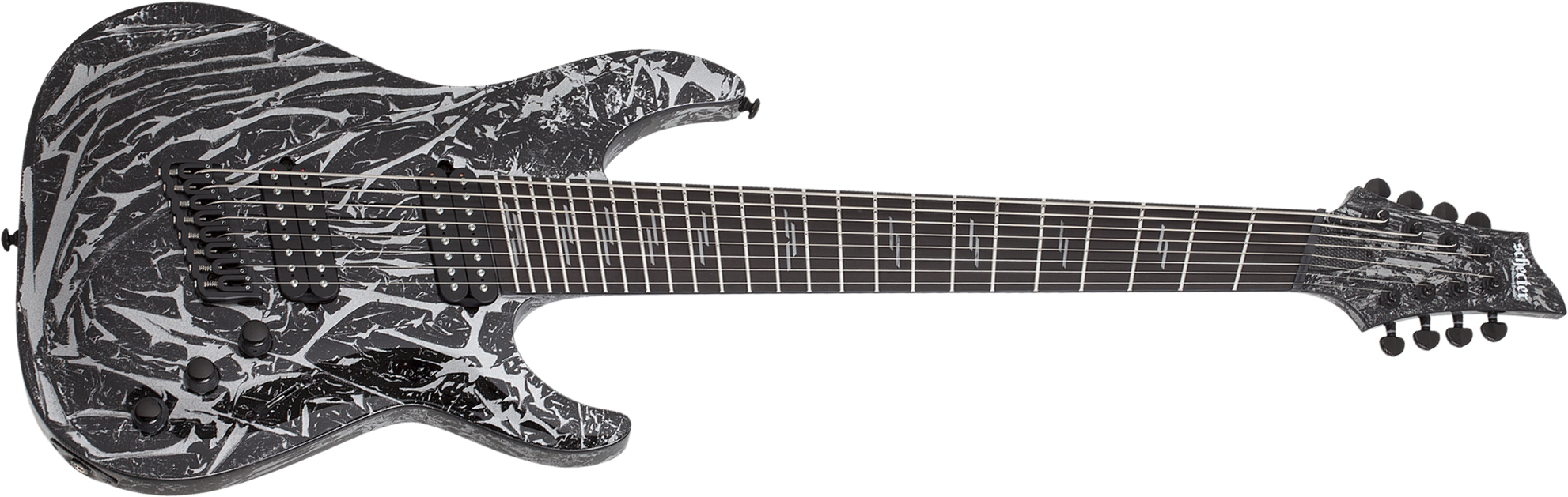 Schecter C-8 Multiscale 8c Baryton 2h Ht Eb - Silver Mountain - Guitarra electrica de 8 y 9 cuerdas - Main picture