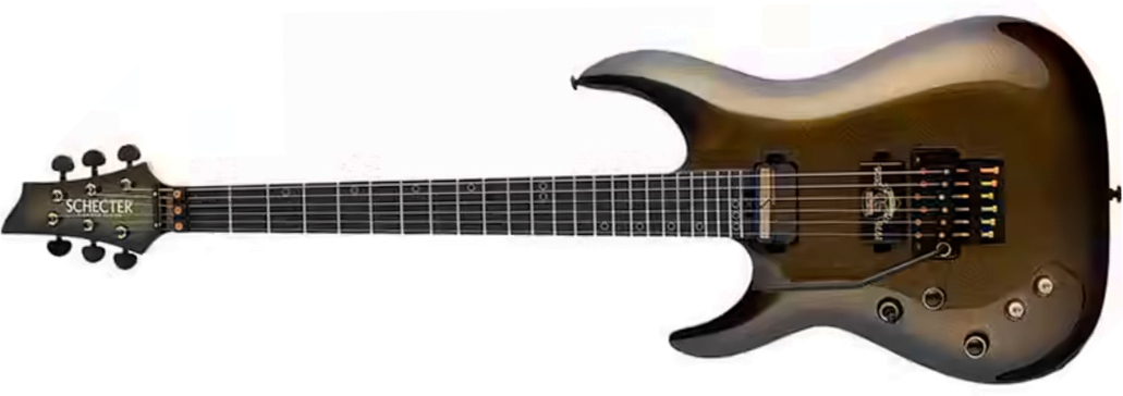 Schecter C1 Fr-s 50th Ann. Lh 2h Sustainiac Eb - 50th Gold Burst - Guitarra electrica metalica - Main picture