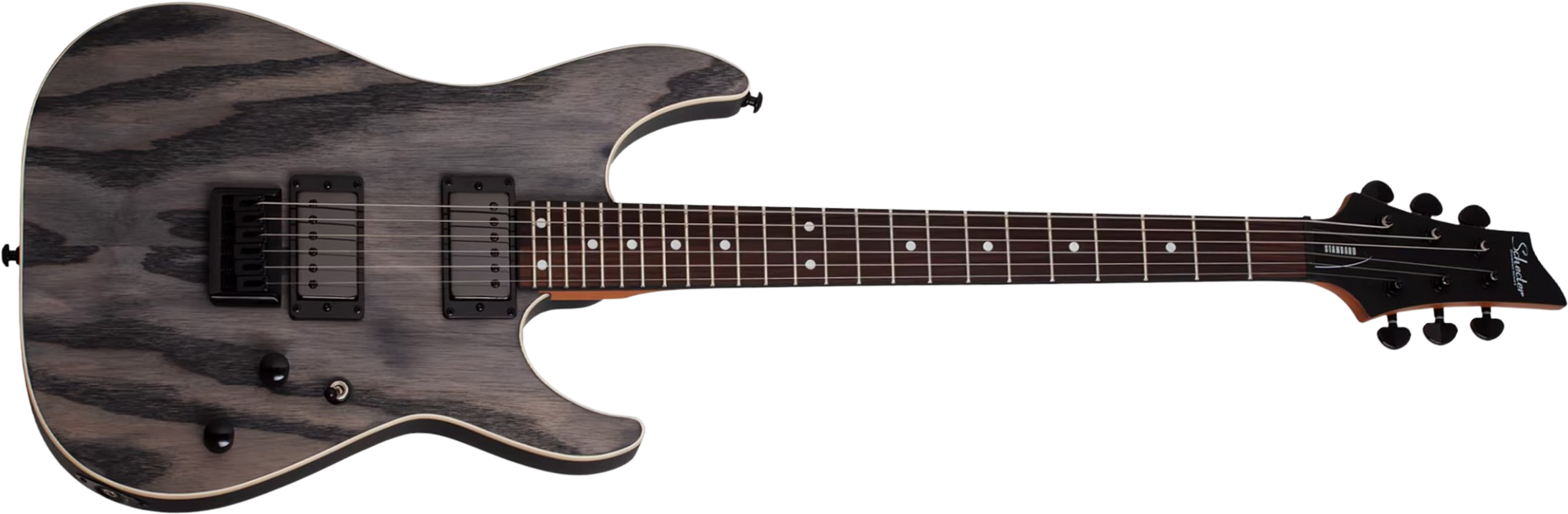 Schecter C1 Standard 2h Ht Rw - Charcoal Satin - Guitarra eléctrica con forma de str. - Main picture