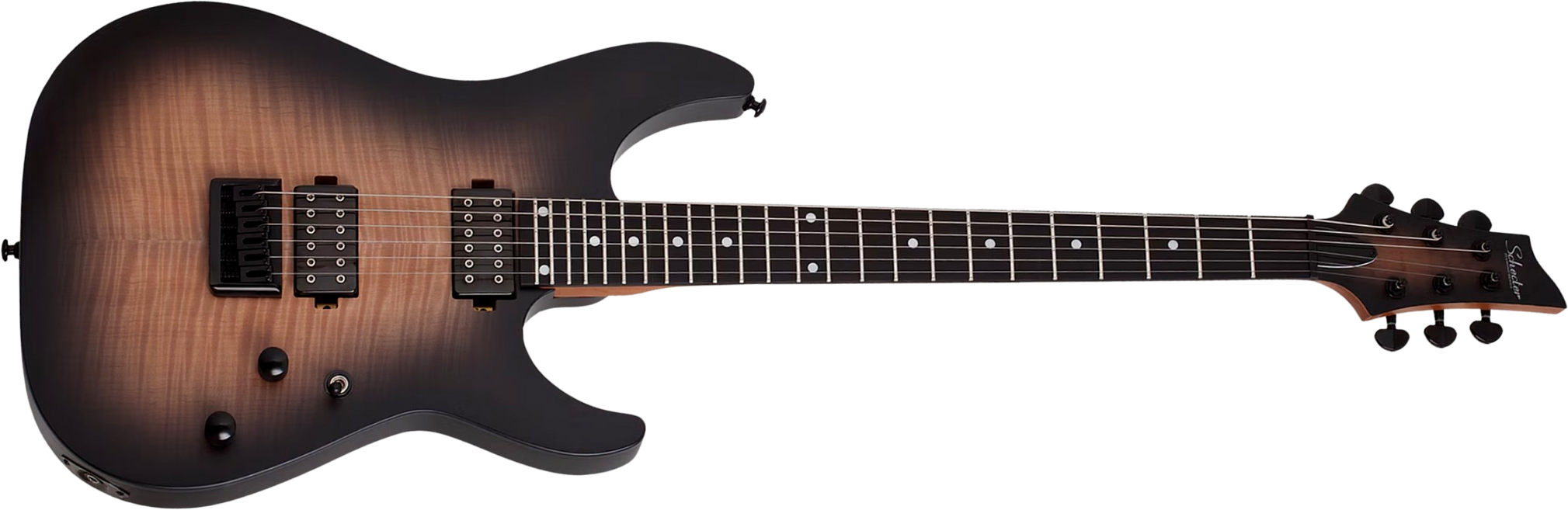 Schecter C1 Standard Plus 2h Ht Eb - Ember Burst - Guitarra eléctrica con forma de str. - Main picture
