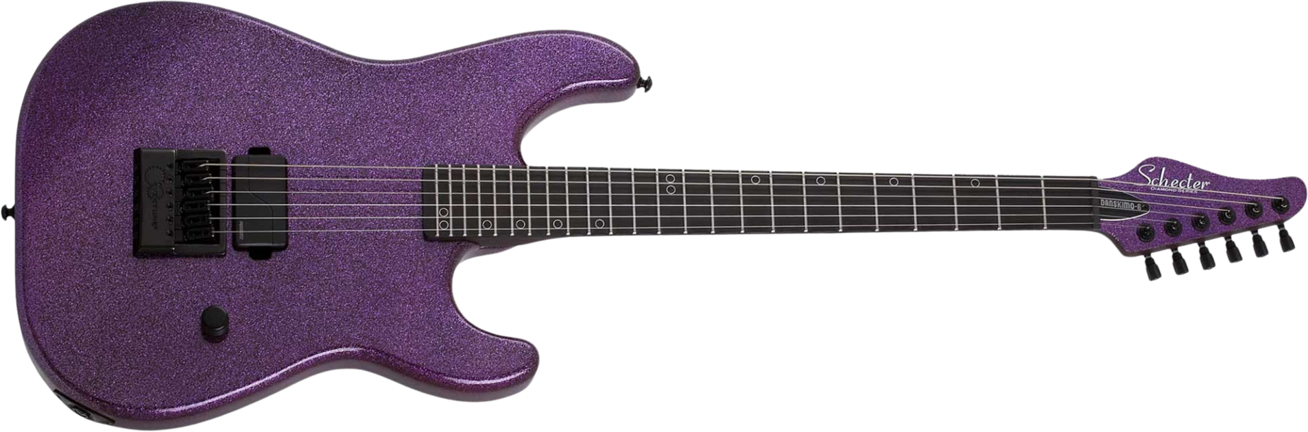 Schecter Daniel Haniss Danskimo 6 Signature 1h Fishman Fluence Ht Eb - Purple Sparkle - Guitarra eléctrica con forma de str. - Main picture