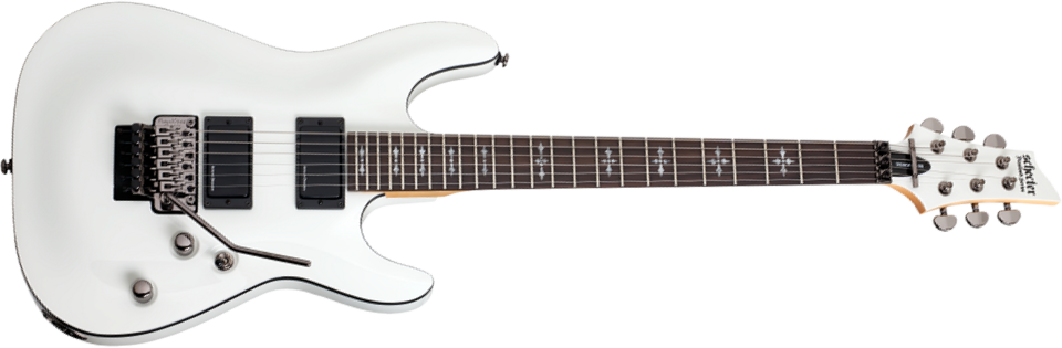 Schecter Demon-6 Fr 2h Rw - Vintage White - Guitarra eléctrica con forma de str. - Main picture