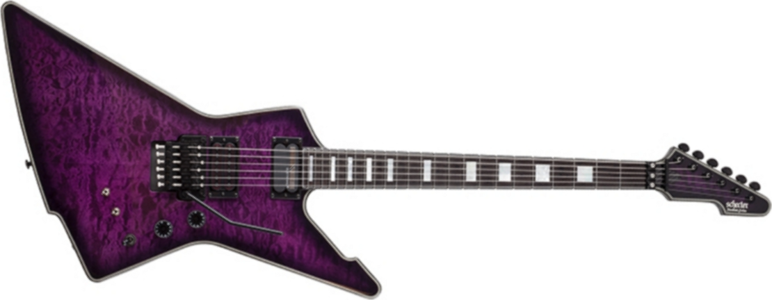 Schecter E-1 Fr S Special Edition 2h Sustainiac Fr Eb - Trans Purple Burst - Guitarra electrica metalica - Main picture