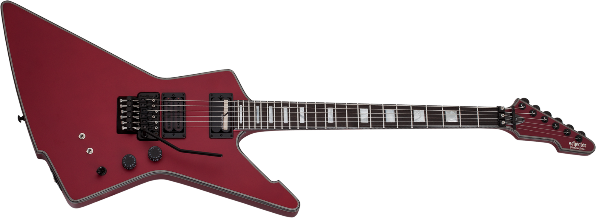 Schecter E-1 Fr S Special Edition 2h Sustainiac Fr Eb - Satin Candy Apple Red - Guitarra electrica metalica - Main picture
