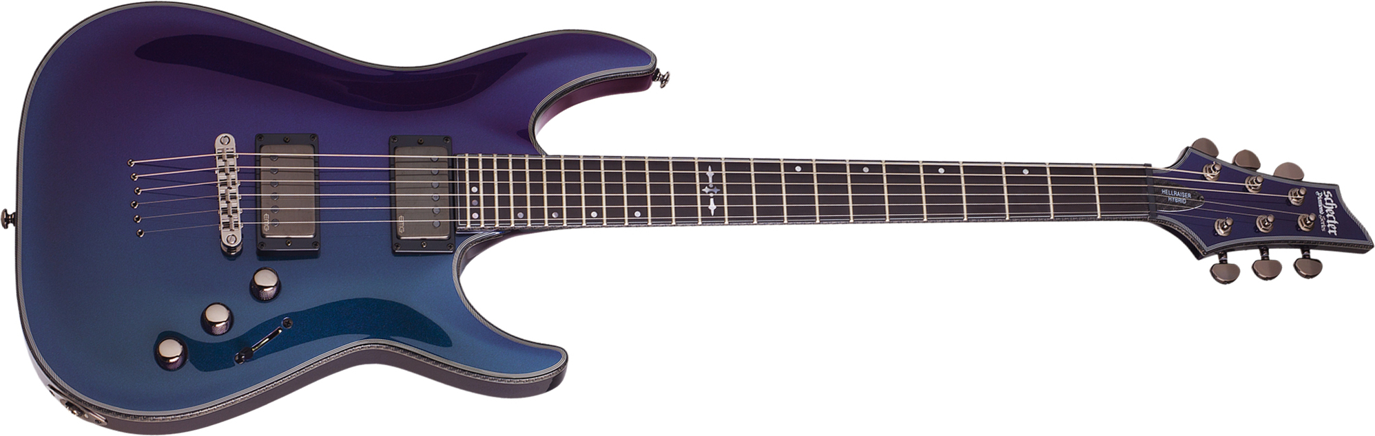 Schecter Hellraiser C-1 Hybrid 2h Emg Ht Eb - Ultra Violet - Guitarra eléctrica con forma de str. - Main picture