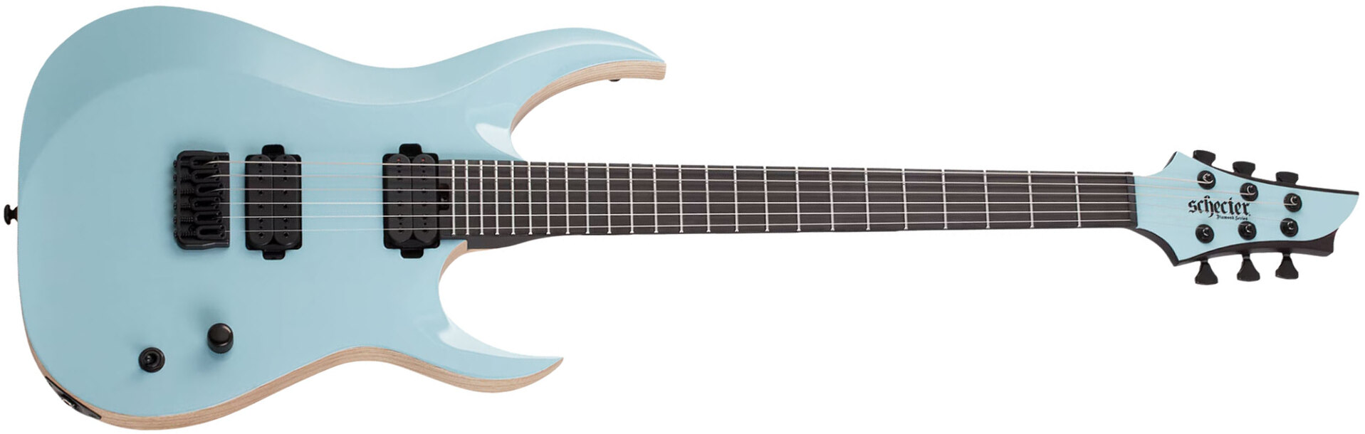 Schecter John Browne Tao-6 Signature 2h Ht Eb - Azure - Guitarra electrica metalica - Main picture