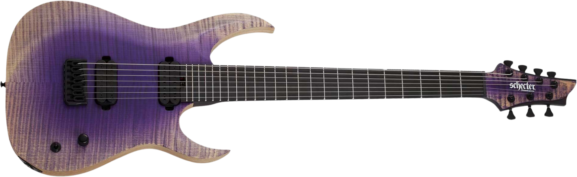 Schecter John Browne Tao-7 Signature Baryton 2h Ht Eb - Ozone Burst - Guitarra eléctrica barítono - Main picture