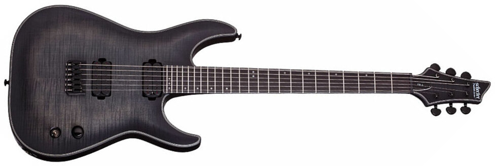 Schecter Keith Merrow Km-6 Signature Hh Ht Eb - Trans Black Burst Satin - Guitarra eléctrica con forma de str. - Main picture