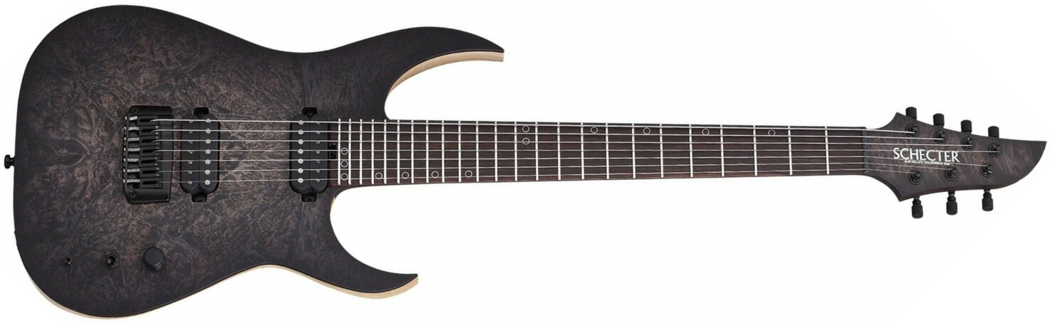 Schecter Keith Merrow Km-7 Mk-iii Artist Signature 7c 2h Ht Eb - Trans Black Pearl - Guitarra eléctrica de 7 cuerdas - Main picture