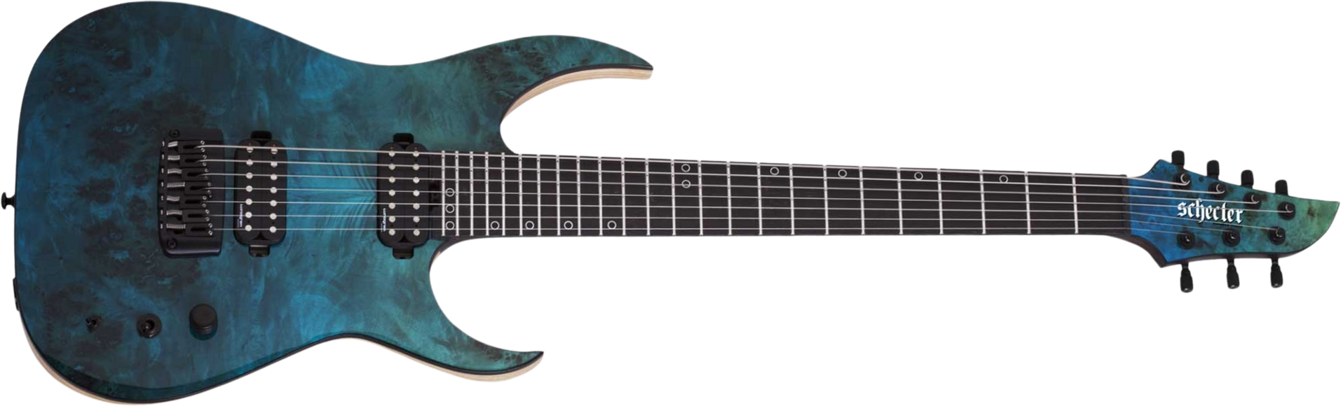 Schecter Keith Merrow Km7 Mkiii Pro Usa 7c 2h Eb - Lagoon Fade - Guitarra electrica metalica - Main picture