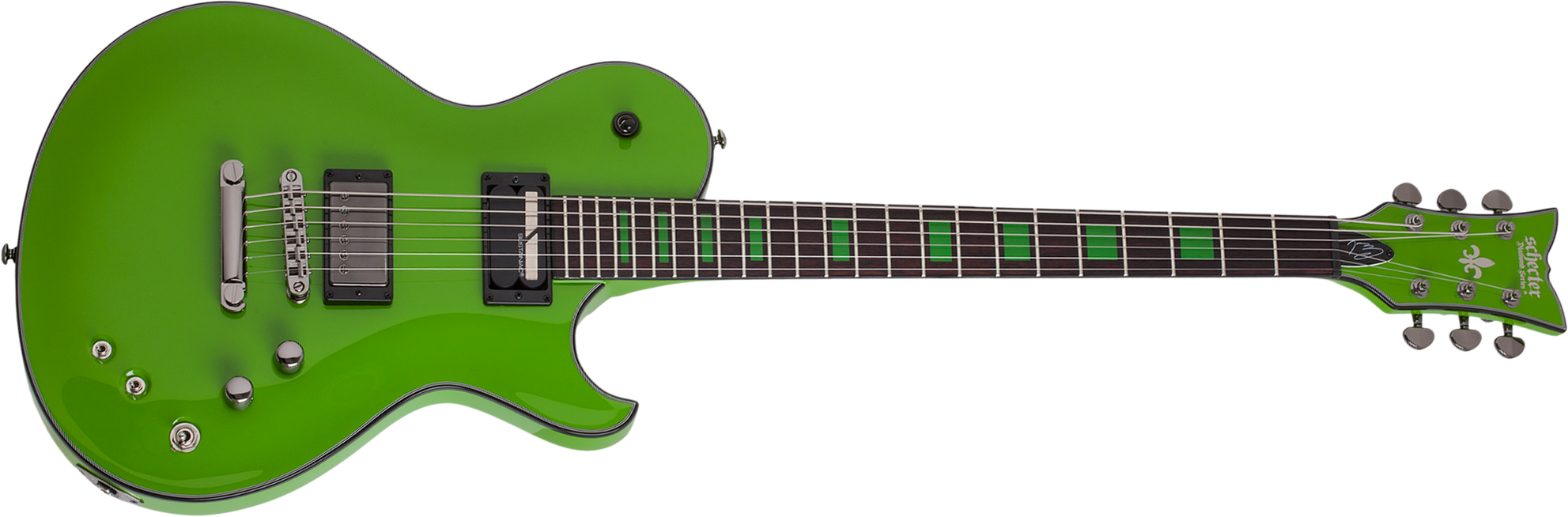Schecter Kenny Hickey Solo-6 Ex S Signature 2h Seymour Duncan Sustainiac Ht Rw - Steele Green - Guitarra eléctrica barítono - Main picture