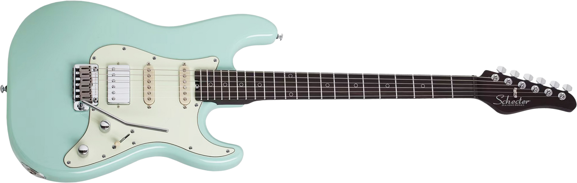 Schecter Nick Johnston Traditional 10th Ann. Signature Hss Trem Eb - Atomic Green - Guitarra eléctrica con forma de str. - Main picture